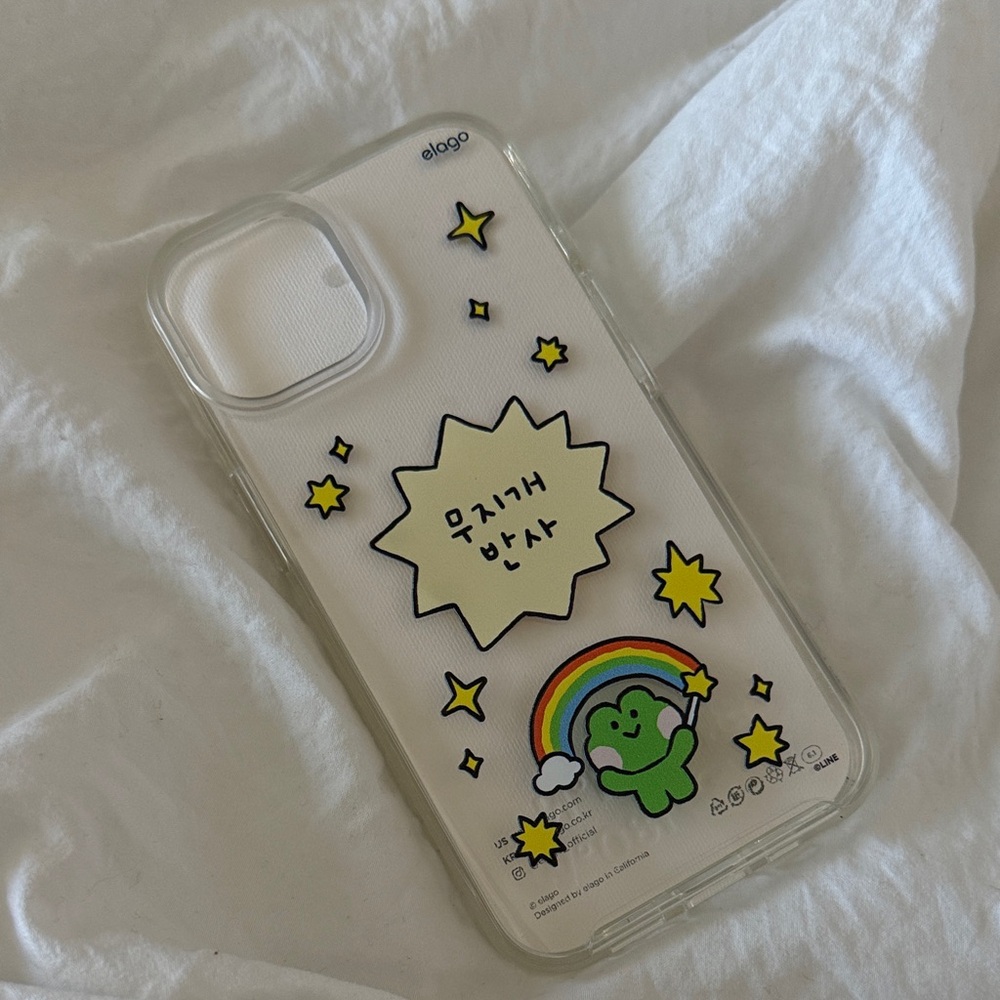 Line Elago Phone Case kpop South Korea Korean style k pop I phone frog rainbow